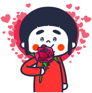 送一束鲜花的表情包邵家