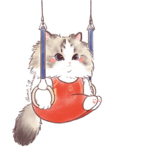 被网友萌化的手绘猫咪版奥运表情,快看看有你认识的吗