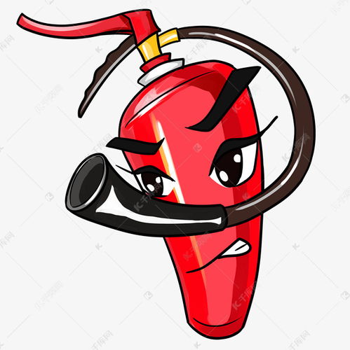  表情消防安全灭火器插画素材图片免费下载千库网表情