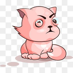 猫捏脸表情包手绘生气