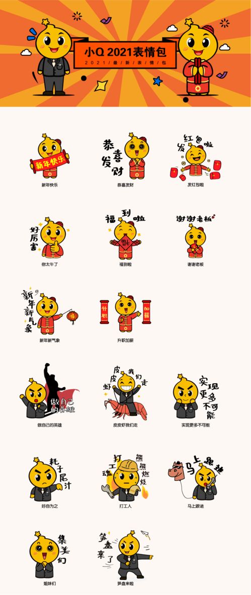  牛气冲天丨2021年q房网表情包小q全新上线啦