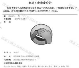  捂脸表情抢注商标它的原形你绝对想不到